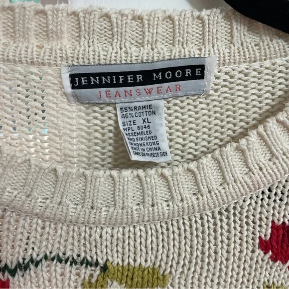 Vintage Floral Knit Sweater - Picture 4 of 6